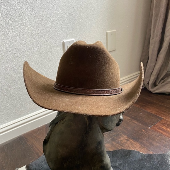Wild Bill's Western Store Brown Distressed Cowboy Hat - Felt - Size 7 1/8 - Picture 4 of 9